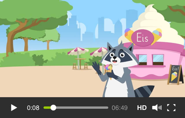 Beispiel eines Lernvideos auf dem Computer